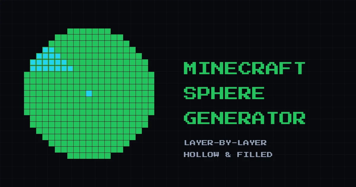 Minecraft Sphere Generator: Build Perfect Spheres Layer by Layer